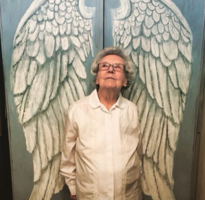Hand Painted Angel Armoire
